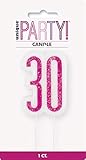 El paquete incluye: vela de cumpleaños con número rosa brillante "30" – 1 unidad.