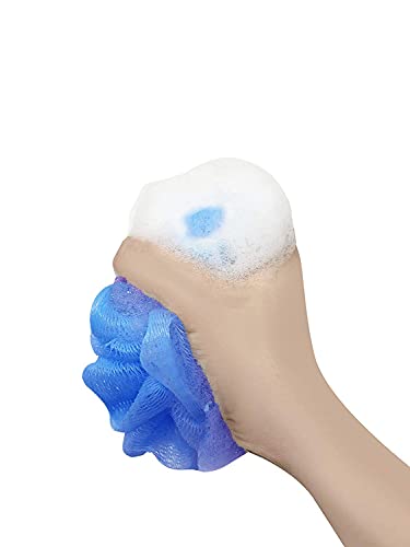 Loofah Lord 12 Blue Bath or Shower Sponge Loofahs Pouf Mesh Wholesale Bulk Lot - Thumbnail 4