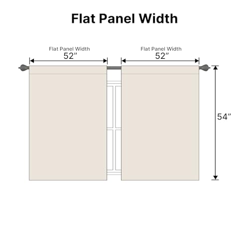 Image of H.VERSAILTEX Blackout Curtains Thermal Insulated Window Treatment Panels Room Darkening Blackout Drapes for Living Room Back Tab /Rod Pocket Bedroom Draperies (2 Panels, Natural, 52 x 54 Inch)