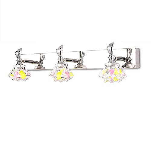 Lumière de bain moderne LED 9W étanche et luminaire de miroir en cristal réglable