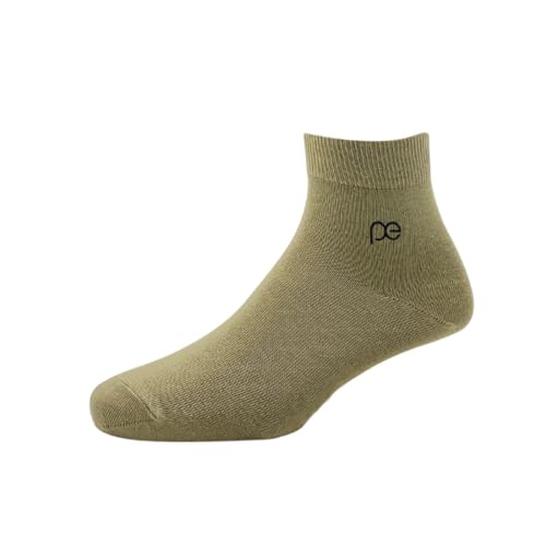Image of Peter England Men's Cotton Quarter Length Socks (Pack of 3) White, Beige, Brown