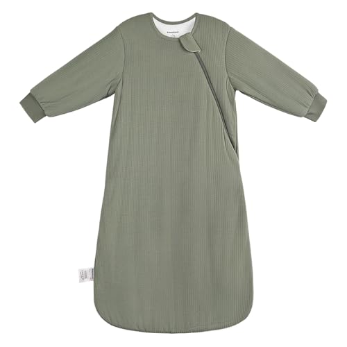 BubblePanda Rayon Made from Bamboo Sleep Sack 12-18 Months Long Sleeve Sleep Sack 1.5 Tog Supersoft Winter Baby Wearable Blanket with 2-Way Zipper Unisex Sleeping Bag for Babies Toddler