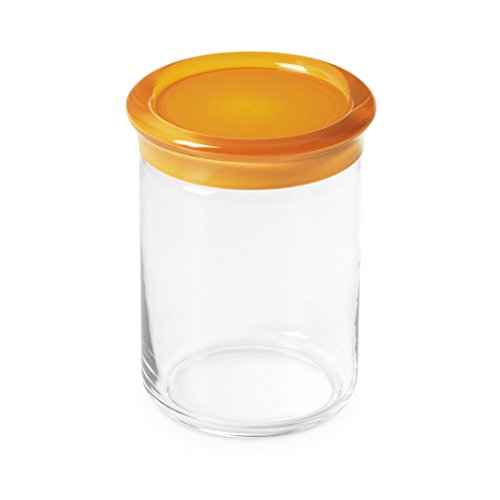 Omada Design 1 l tarro de plástico de 15,5 cm de alto, sello hermético con sello, excelente recipiente en la cocina excelente para almacenar sal, azúcar, especias y café o té, línea Trendy