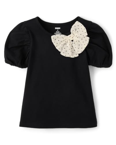 Image of Gymboree Girls' and Toddler Puff Sleeve Embroidered T-Shirt