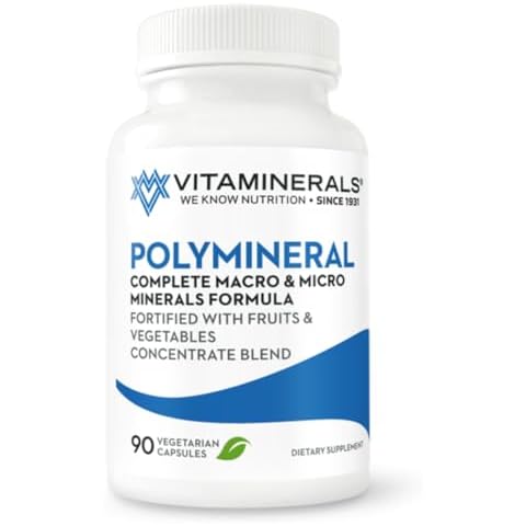 Vitaminerals 16 Polymineral Comprehensive Mineral Formula, 90 Veggie caps Cover