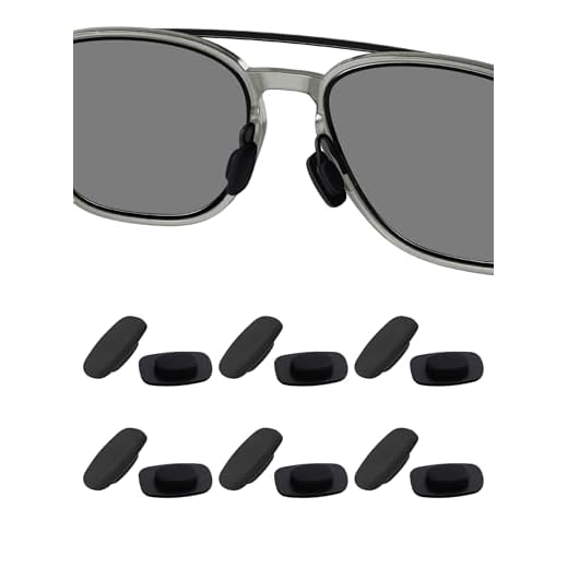 HILEEN 6 pares de almofadas de nariz para óculos push-in, peça de nariz de silicone macio antiderrapante para ponte de nariz para Costa South Point|Flagler|Peli; para óculos de sol Oakley Latch Key -