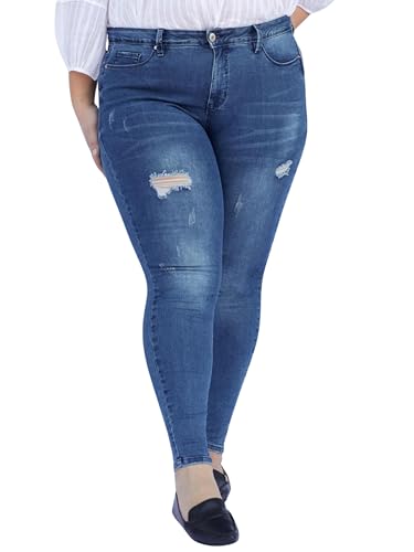 Royalty For Me Womens Women's Plus Size High Rise Skinny Jeans