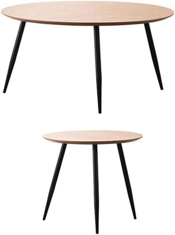 Nordic Coffee Tables Small Apartment Sofa Corner Small Wood Tea Table Balcony Iron Round Table Combination