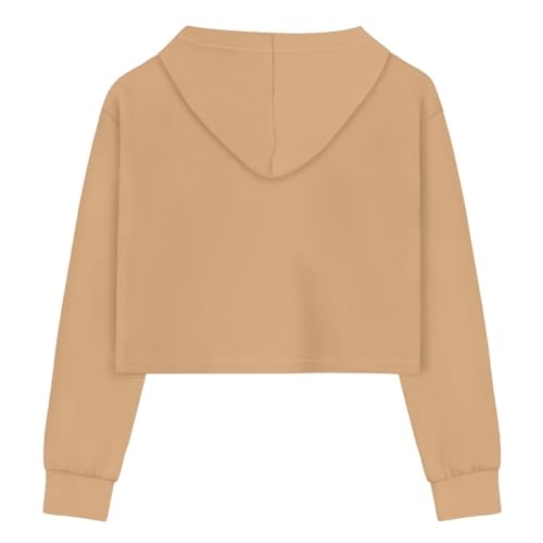Girls Tops Size 5-14 Long Sleeve Cropped Hoodie Crew Neck Sweatshirt Girls Fashion Pullover Kids Fall Clothes2