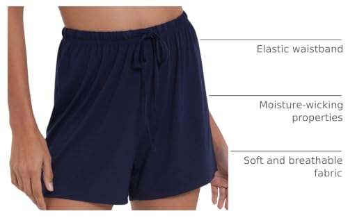 Image of GYS Women's Bamboo Viscose Cooling High Waisted Pajama Shorts