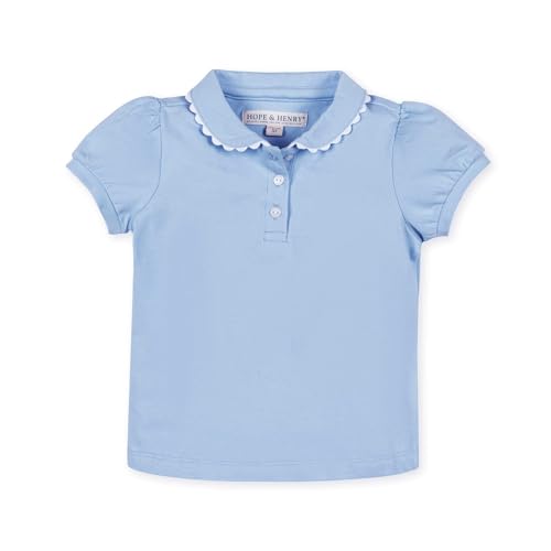 Hope & Henry Girls' Short Sleeve Flutter Sleeve Knit Top