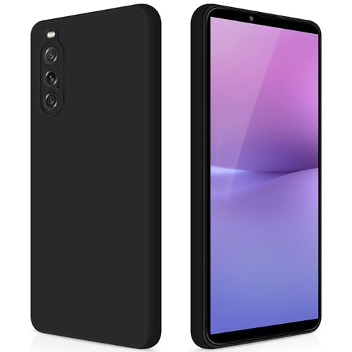 GiiYoon Coque pour Sony Xperia 10 V Case en Silicone, Etui de Protection Antichoc Etui Housse Silicone Ultra-Mince avec Couche Intérieure en Fibre et...