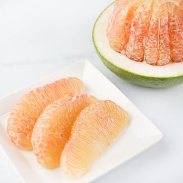 Fresh Pomelo Grapefruit Green, Red Flesh, Sweet Vietnam Emerald Red Pomelo - (Set of 3fruits)