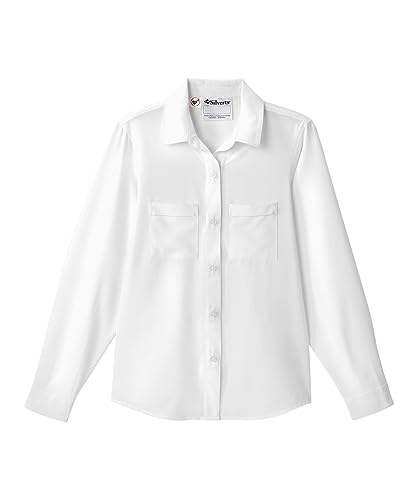 Image of Silverts Women's Adaptive Magnetic Closure Top Assisted Dressing Arthritis Clothing Easy Wear Button Shirt