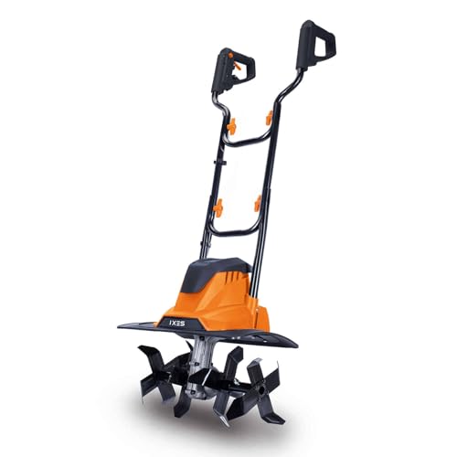 IXES Elektro Motorhacke Gartenfräse | 36cm Arbeitsbreite | Leistungsstarker 1050W 1,4PS Motor | 22cm Arbeitstiefe | 16 Hackmesser | Sicherheitsschalter | Bodenhacke Ackerfräse Kultivator