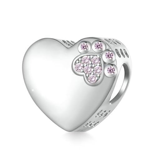 Image of GNOCE Pet Dog Bowl Bead Charm For Women, S925 Sterling Silver Bead Charm NecklaceBracelet for Her, Jewelry Gift