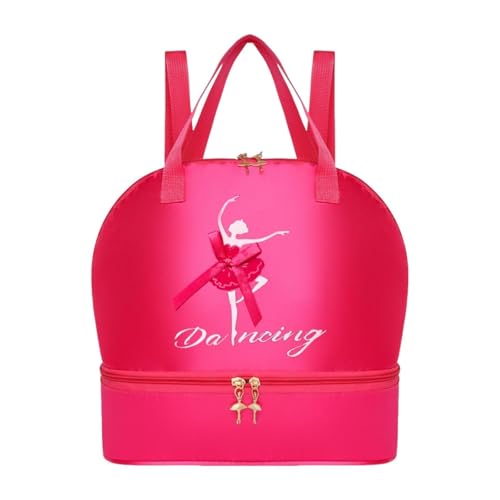Sac de danse enfant DuskHaven rose rouge pour la gymnastique et l'école