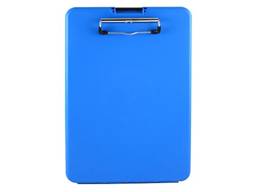 Läufer 55804 SlimMate Portable Desktop Klemmbrett mit Innenfach, für DIN A4 besonders flach, abgerundete Ecken, oben öffnend, Kunststoff, blau