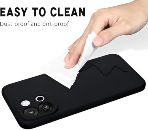 Image of Lustree Shockproof Flexible Silicone Back Cover for OnePlus Nord 6 5G | Anti-Scratch Soft TPU Case with Raised Edges & Full Protection - Black