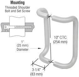 CRL M21741028 10" Clear Anodized Offset Pull Handles Back-to-Back