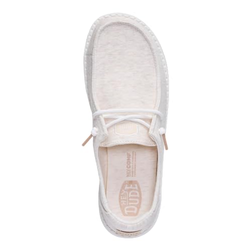 Image of HEYDUDE Women's Wendy Stretch Jersey Slip On Shoes | Lightweight Comfortable Travel Loafers with Elastic Laces
