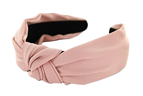 axy Stoff Haarreif mit Knoten-Vintage-Wunderschön Damen Stirnband Haarschmuck Haarreifen HR35 (Rosa)