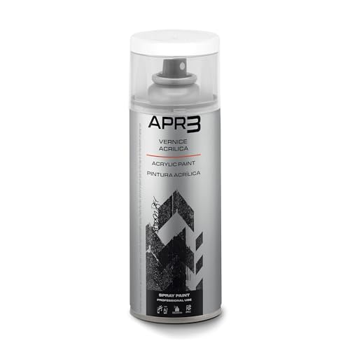 APR3 - S400PAST4 Vernis peinture Acrylique Multi-Usage, Couleur Blanc Mat RAL 9010, Aérosol En Fer-Blanc Recyclable de 400 ml
