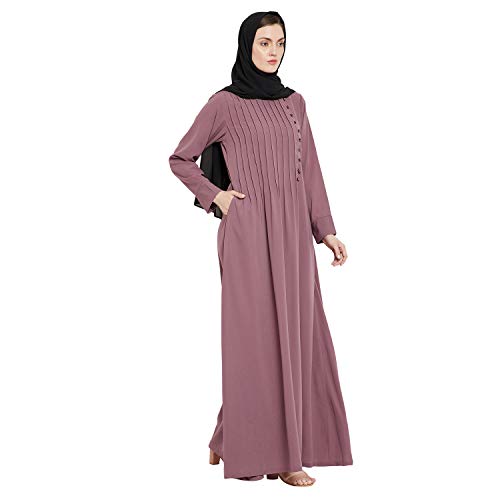 Image of Nabia Nida Matte Fabric Full Length Abaya Dress for Women