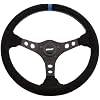 Grant 696 Suede Wrapped Racing Steering Wheel with Blue Top Marker