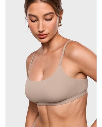 Image of INLYRIC Women's Inbarely Bralettes Cami Bras No Underwire Wireless Seamless Unlined Comfort Sports Bra