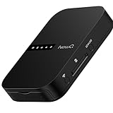 NewQ Filehub AC750 Travel Router – Portable Hard Drive & SD Card Reader, Mini WiFi Range Extender for Travel, Wireless Access to External Drives & USB Storage, Backup Photos & Files from iPhone