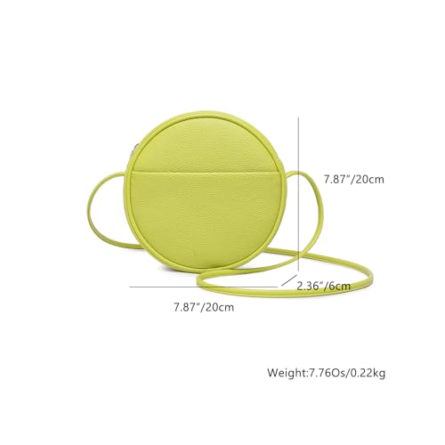 Image of Circle Crossbody Bag for Women NYLON Circle Purse with Zipper Adjustable Knot Shoulder Straps