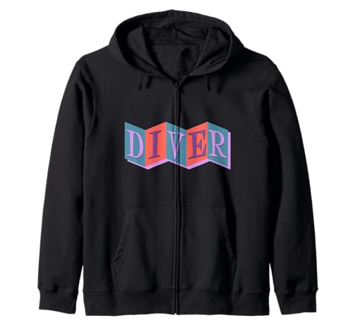 Retro Diver Zip Hoodie