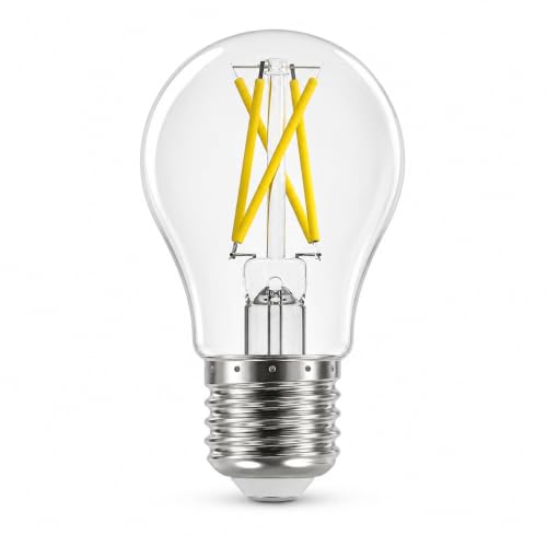Image of Satco S12416-8 Watt A19 Clear LED Bulb - 3500K Neutral White - 800 Lumens - Medium E26 Base - 120 Volts - 60W Equivalent, Wet Location (2 Pack)