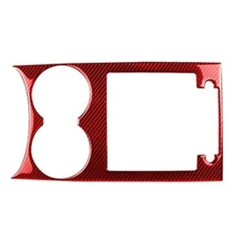 Autocollants en fibre de carbone Porsche rouge pour personnaliser votre console centrale