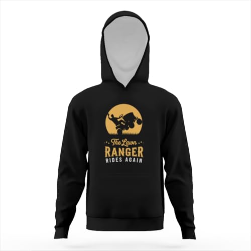 The Lawn Ranger Rides Again Funny Gardening Gift Hoodies for Teen Girls Boys Lightweight Kangaroo Pocket Sweatshirt3