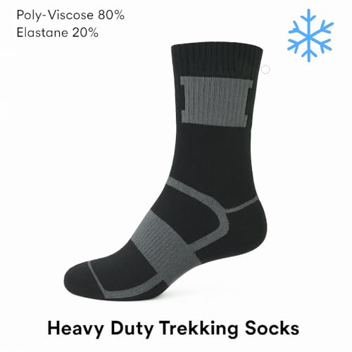 Image of THE. Moze Merino wool Premium Trekking Socks for Men & Women - Cushioned, Breathable, Anti-Blister Hiking Socks for Camping, Backpacking & Outdoor Sports
