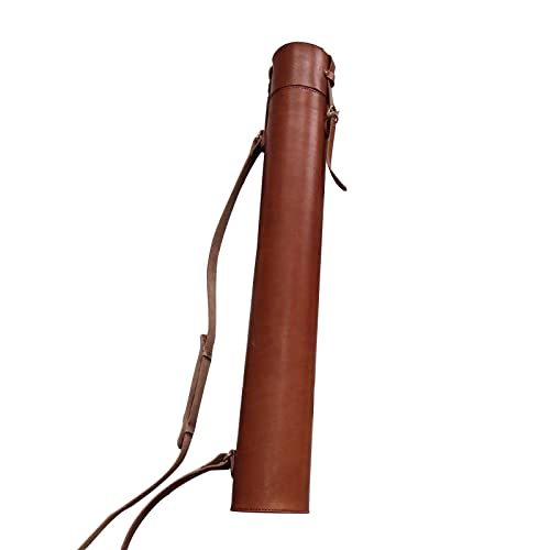 Rouleau de papier en cuir, sac de rangement et boîtes de transport pour plans, impressions, affiches, cibles, œuvres d'art et dessins