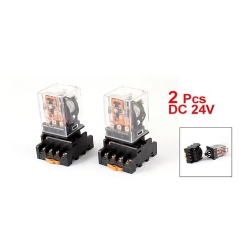 Relais 11 broches 24V DC 3PDT triple commutation simultanée avec embase - 2