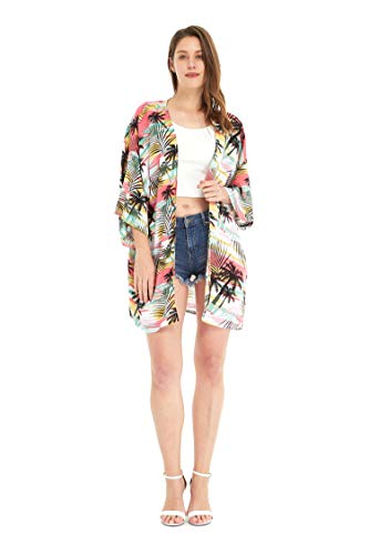 Image of Women's Hawaiian Open Front Kimono Top Signature Prints | Open Front Design; Lightweight Rayon; Signature Tropical Prints; Relaxed Fit; Resort Vacation Style