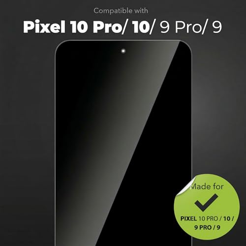 Image of Casecandy - (Pack 2 Armour Fit Privacy Tempered Glass Screen Protector Guard For Pixel 10 /10 Pro / 9 /9 Pro - HD /Fingerprint Working /Easy Installation Kit