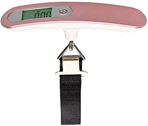 QAWSED Electronic Baggage Weighing Precision Measurement 50Kg Portable Electronic Luggage Scale Suitcase Travel Bag Weight Digital LCD Hanging Scales Balance Electronic Scale