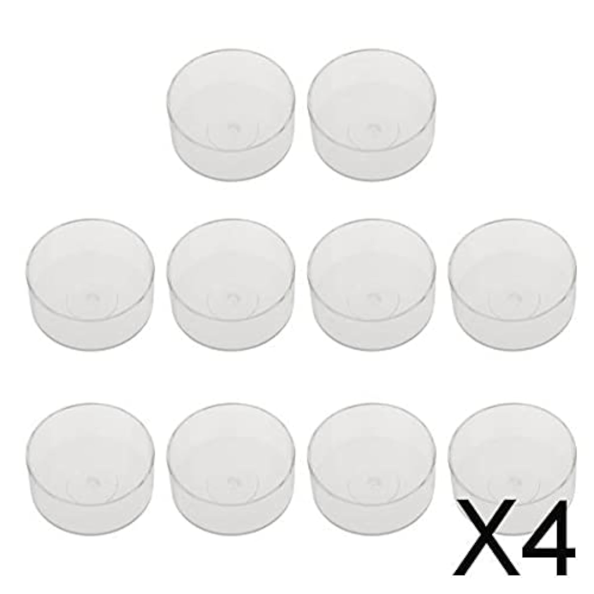 40 Pieces Clear Poly Tealight Cups Candle Mold