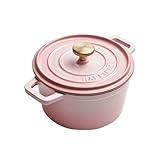 SDA287MZ Schmortopf Emaille-Topf for Kochen, Eintopf, 3,2 l, großes Fassungsvermögen, for den Haushalt, Gusseisentopf, Suppentopf, Kochtopf Emaille Bräter