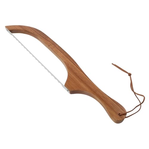 MAGICLULU Scie à Pain Bois Et Inoxydable Coupe-pain Maison Outil De Cuisine Pour Trancher Le Pain Pâtisserie