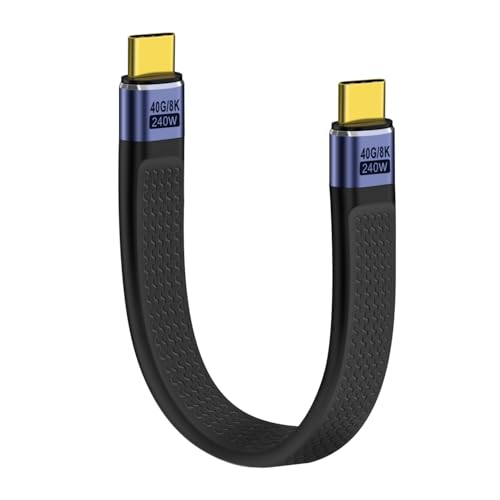 HuaLiSiJi Short USB C Cable 8K 60Hz USB 4.0 Cable Type C 240W Fast Charging 40Gbps Data USB C to C Cable for Tablets, Laptops (Plug to Plug, 12 cm)