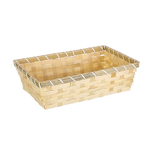MUCKLILY Woven Storage Basket Multi Functional Desktop Organizer for Fruits Eggs Snacks Design for Home Storage Decoration