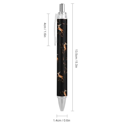 Bolígrafo retráctil negro Antelope Jumping de punta fina 0,5 mm para escritura suave, 4 ud 2