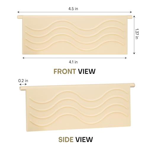 Image of 4-Pack Dryer Vent Cover Replacement with Enhanced Rippled Design - Premium Plastic Polymer Dryer Exhaust Vent Cover Replacements, Weather Resistant Exterior Dryer Vent Flap Replacement (Beige)