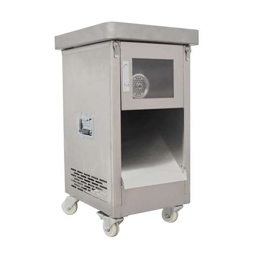 HQHAOTWU Electric Meat Grinder Stainless Steel Meat Mincer Sausage Stuffer Filling Grinding Machine Commercial Meat Grinders 8mm Sieve Plate for Supermarket, Restaurant 2200W 300KG/H